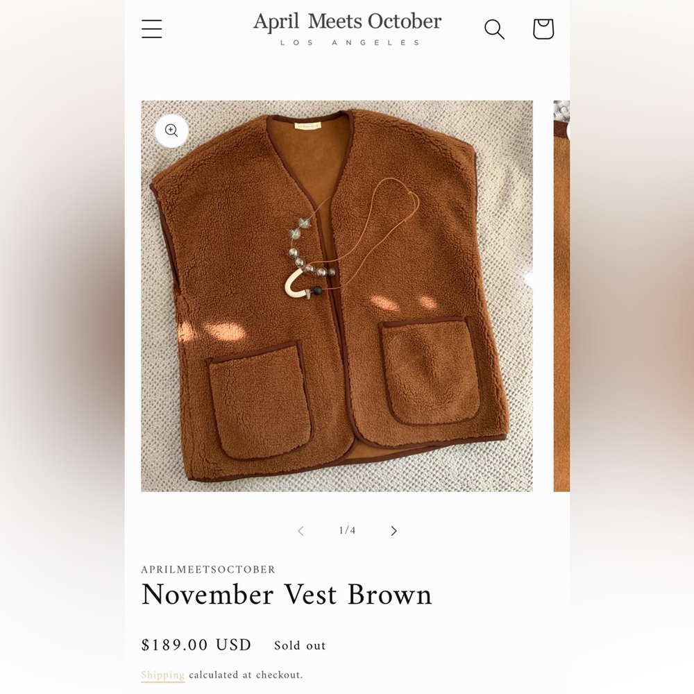 April Meets October Brown Vest